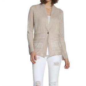 NEW LABEL+THREAD drop stitch cardigan in linen